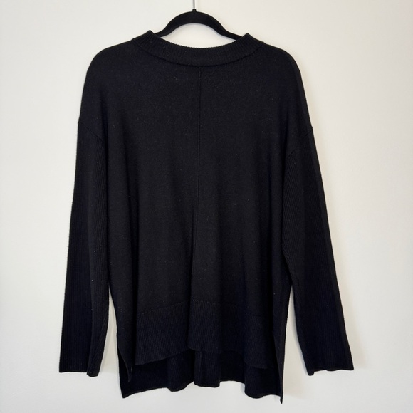 Talbots Sweater 100% Merino Wool Black Long Sleeve Shirt Top Soft Sz XL - Picture 1 of 15